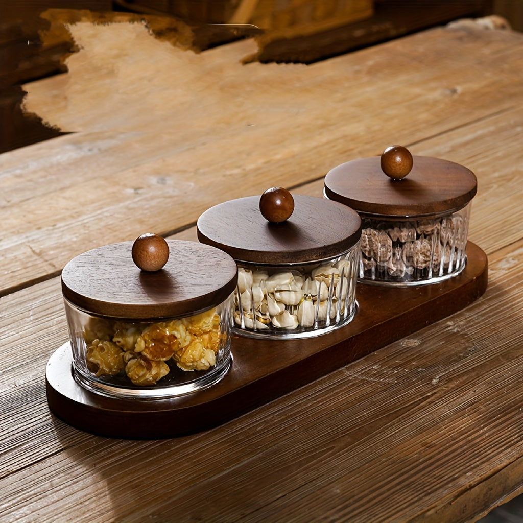 Holz & Glas - Schalen Set