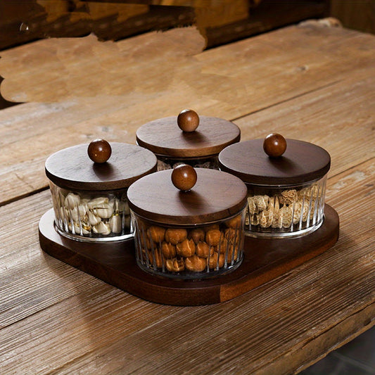 Holz & Glas  - Schalen Set