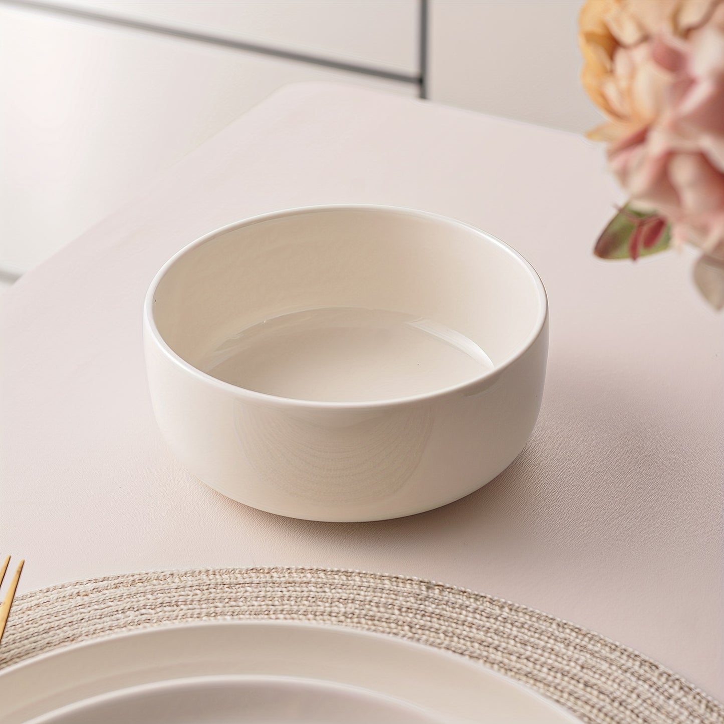 12- teiliges Geschirr Set in Cremeweiß