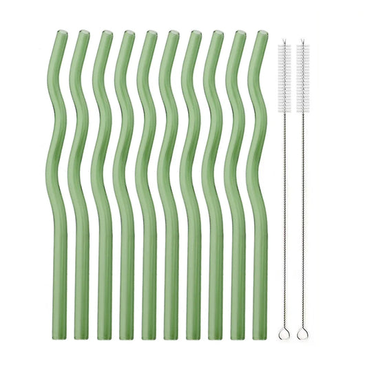 Wavera - Glas Trinkhalm Set