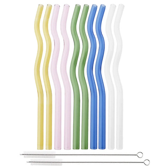 Wavera - Glas Trinkhalm Set