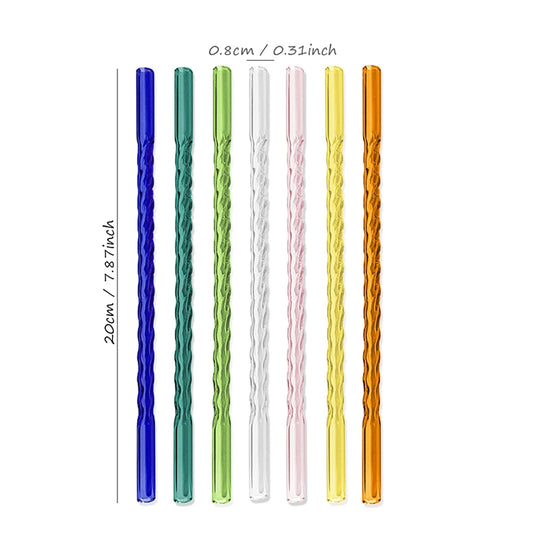 Prism - Glas Trinkhalm Set